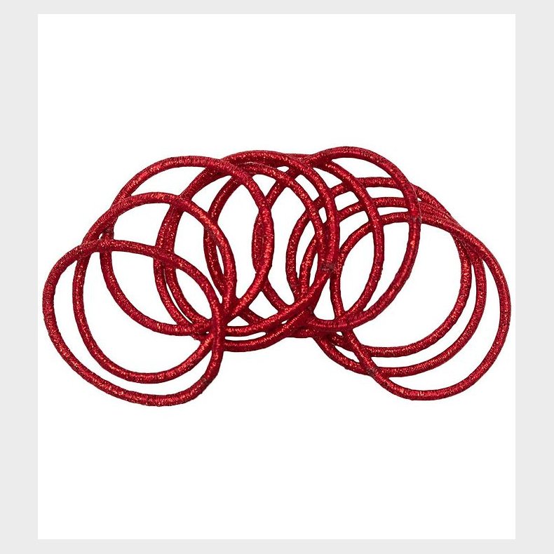 Little Wonders Hrelastikker - Rosa - 10-Pak - Red Glitter