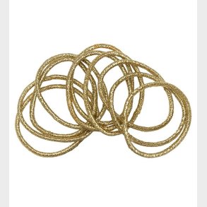 Little Wonders H�relastikker - Rosa - 10-Pak - Gold Glitter