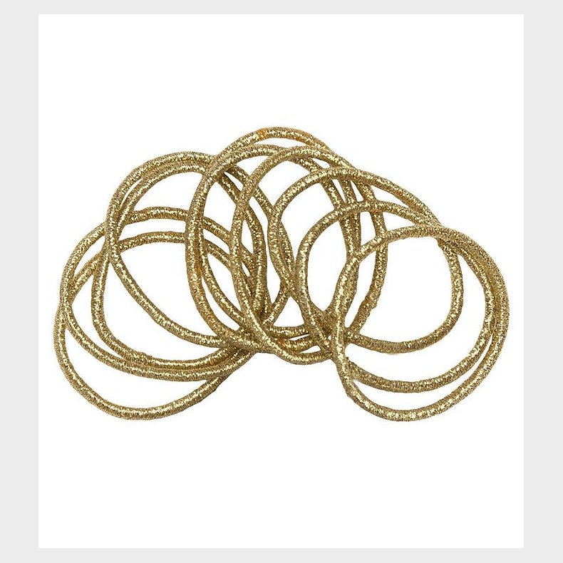 Little Wonders H�relastikker - Rosa - 10-Pak - Gold Glitter