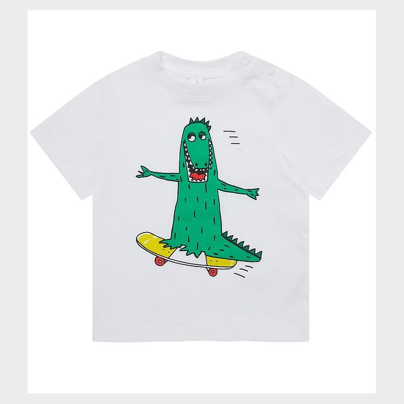 Stella McCartney Kids T-shirt - Hvid m. Krokodille