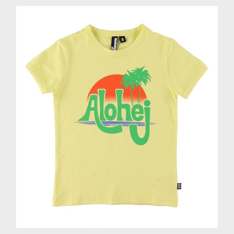 Danef T-shirt - DaneRainbow Ringer - Yellow m. Alohej