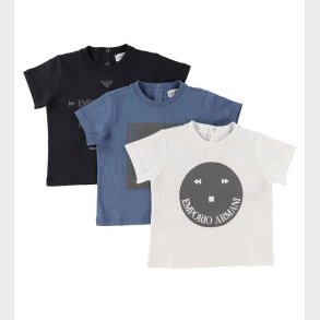 Emporio Armani T-shirt - 3-pak - Bl/Hvid/Navy m. Refleks