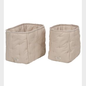 MarMar Pusleopbevaring Stofkasse - 25x17/20x15 cm - Grey Sand