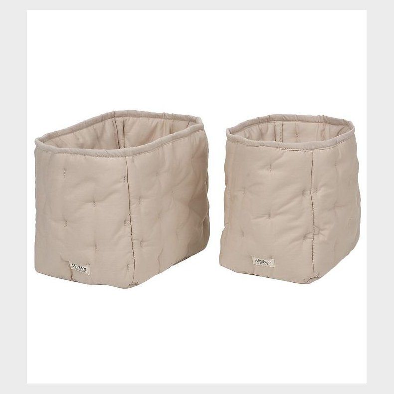 MarMar Pusleopbevaring Stofkasse - 25x17/20x15 cm - Grey Sand