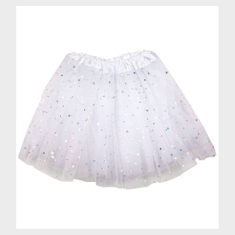 Molly & Rose Udkldning - Tylskrt - Hvid m. Stjerner