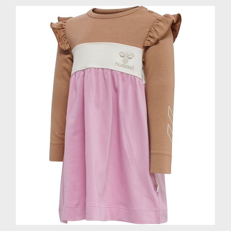 Hummel Kjole - hmlJamila - Rosa/Brun/Hvid