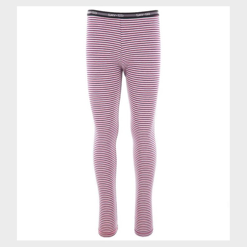 Say-So Leggings - Stripe - Rosa/Lilla/Turkis