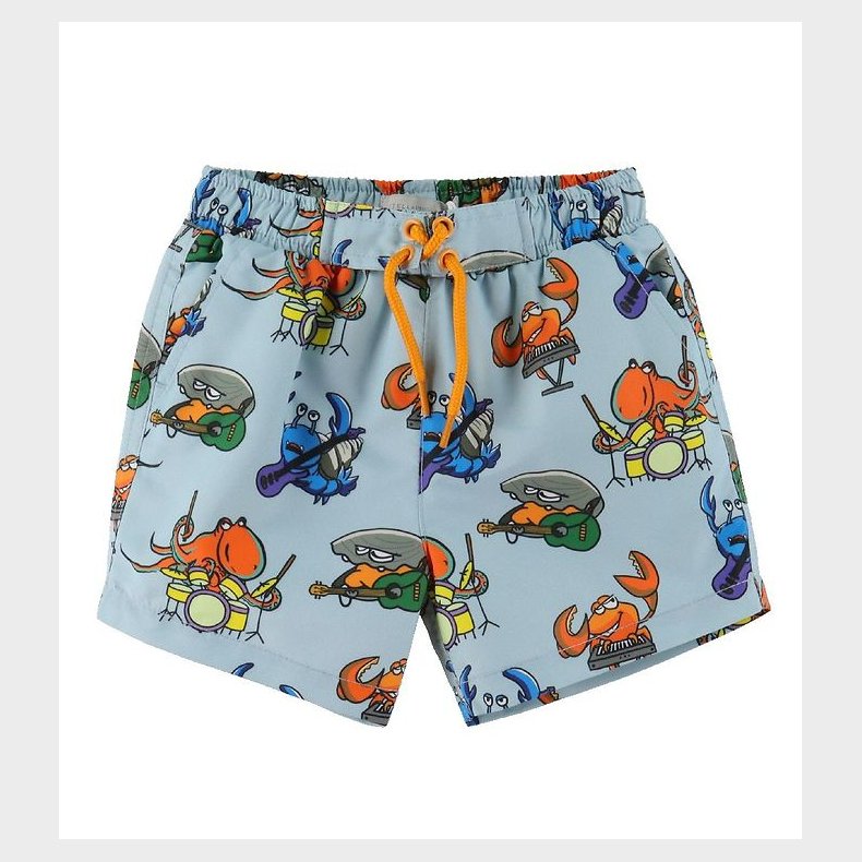 Stella McCartney Kids Badeshorts - Lysebl m. Havprint