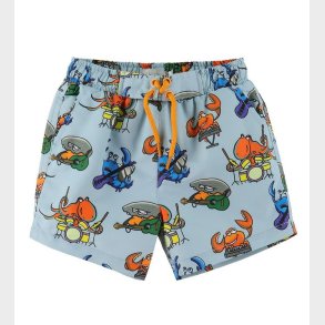 Stella McCartney Kids Badeshorts - Lysebl m. Havprint