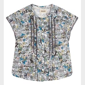 Zadig & Voltaire Top - Happy - Lysebl m. Blomster