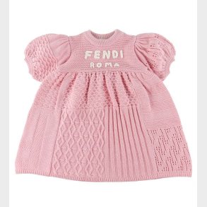 Fendi Kjole - Bomuld/Uld - Rosa m. Tekst