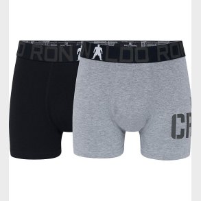 Ronaldo boxershorts - 2-pak - Bambus - Gr/Sort