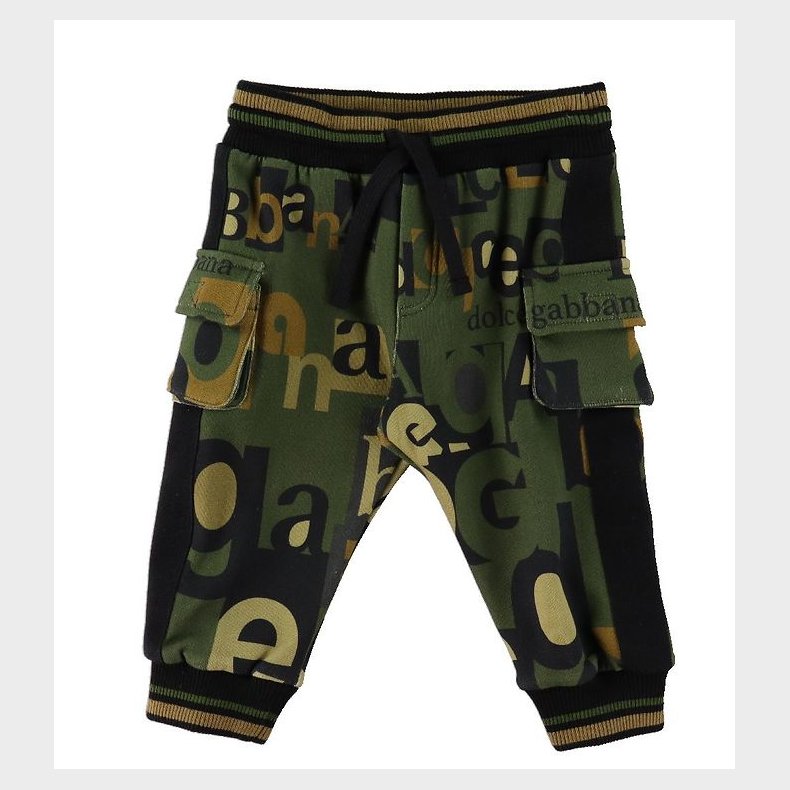 Dolce & Gabbana Sweatpants - Reborn To Live - Armygrn m. Print