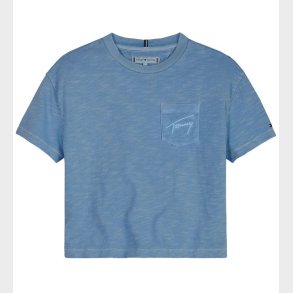 Tommy Hilfiger T-Shirt - Script Pocket - Blue Crush