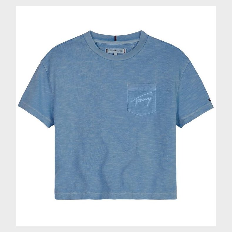 Tommy Hilfiger T-Shirt - Script Pocket - Blue Crush