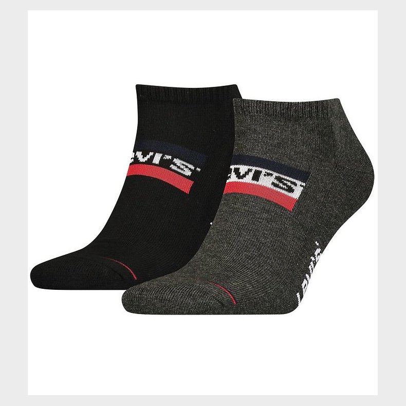 Levis ankelstrmper - 2-Pak - Sports Wear - Mid Grey/Black