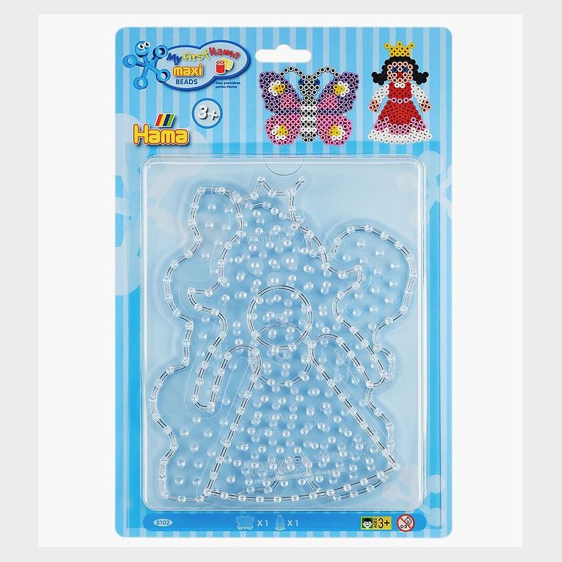Hama Maxi Perleplader - 2 stk. - Sommerfugl/Prinsesse