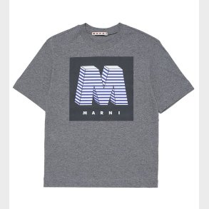 Marni T-shirt - Mrkegrmeleret m. Print