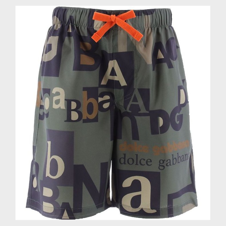 Dolce & Gabbana Badeshorts - Reborn To Live - Armygrn m. Print