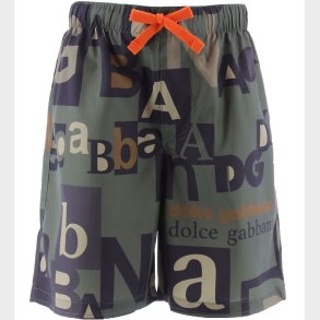 Dolce & Gabbana Badeshorts - Reborn To Live - Armygrn m. Print
