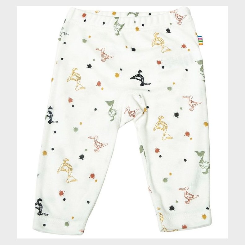 Joha Leggings - Bambus - Hvid m. Pelikaner