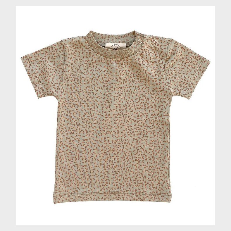 Gro T-Shirt - Norr - Light Grey Green m. Blomster
