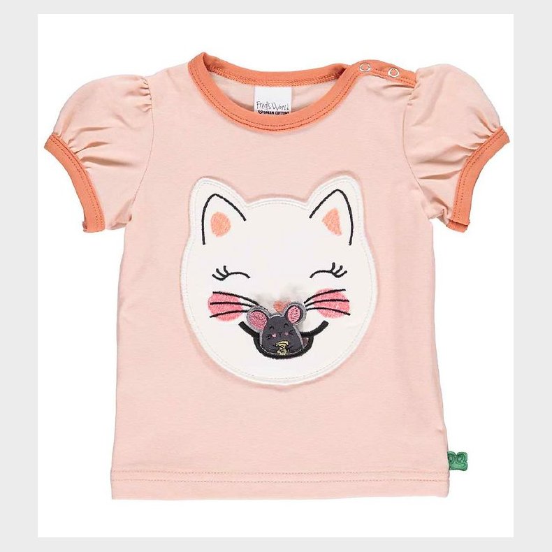 Freds World T-shirt - Hello Cats - Rose Cream
