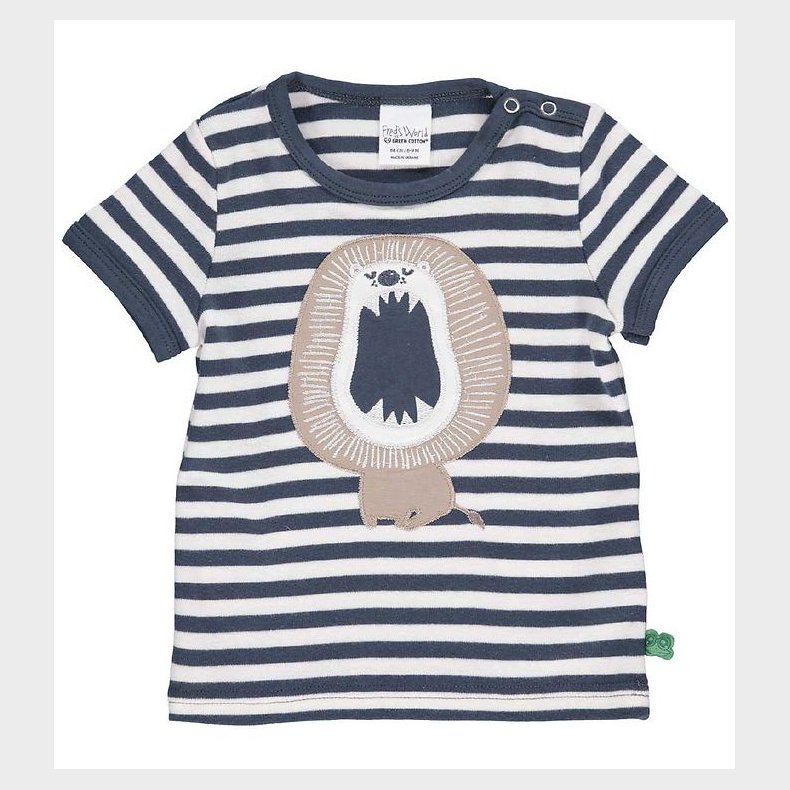 Freds World T-shirt - Animal Stripe - Midnight