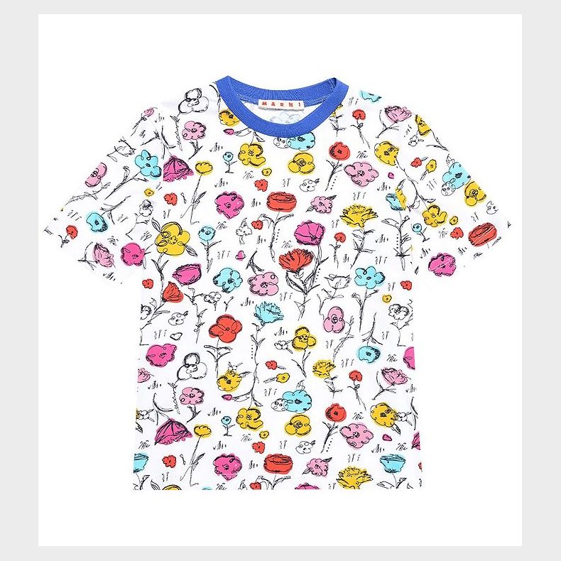 Marni T-shirt - Hvid m. Blomster