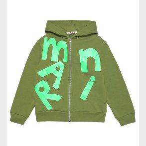 Marni Cardigan - Khaki/Neongrn