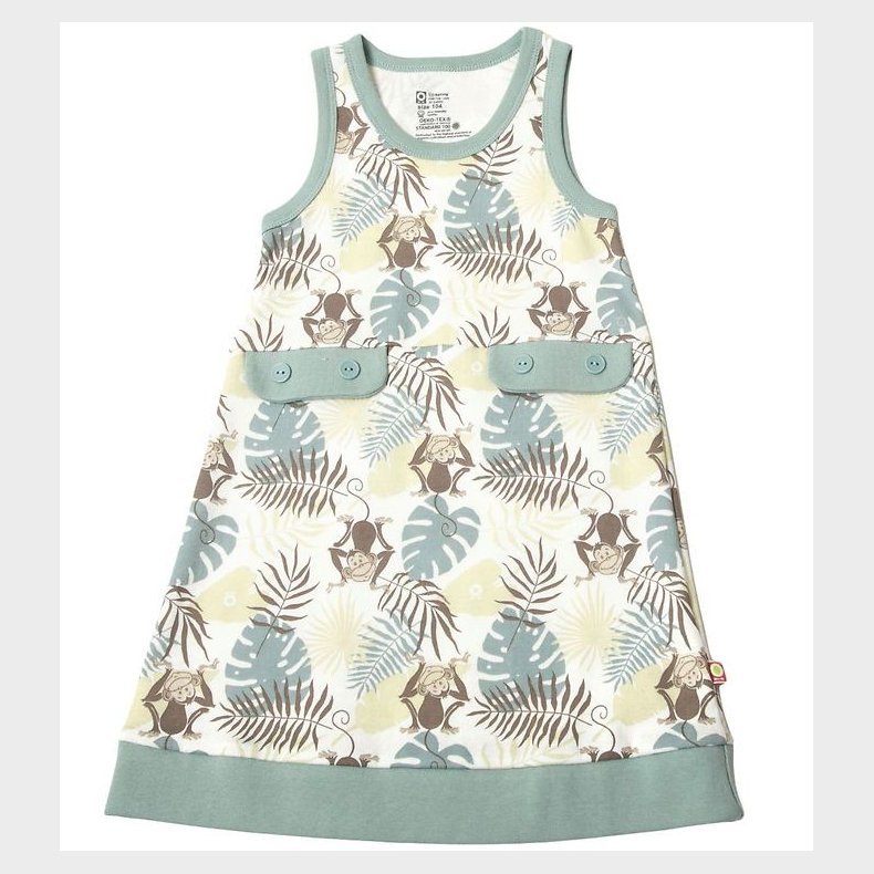 Katvig Kjole - Hvid m. Aber og Blade