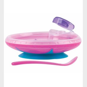 Nuby Varmeskl m. Ske - Pink