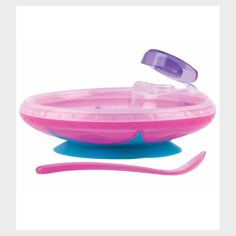 Nuby Varmeskl m. Ske - Pink