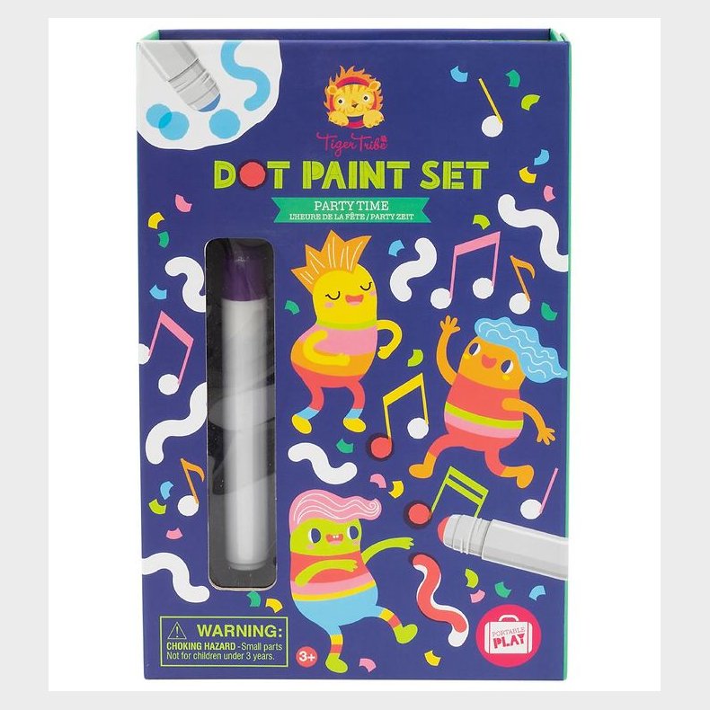 Tiger Tribe Farves�t - Dot Paint Set - Party Time