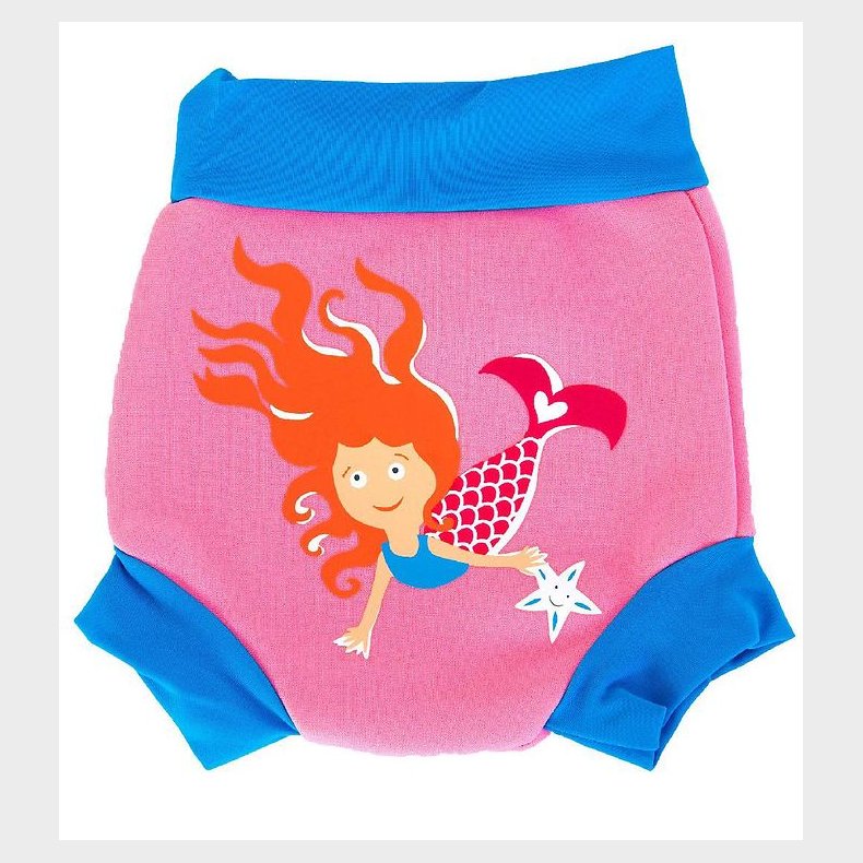 Konfidence Blebadebukser - UV50+ - Nappy E-flex - Pink/Yellow Mi