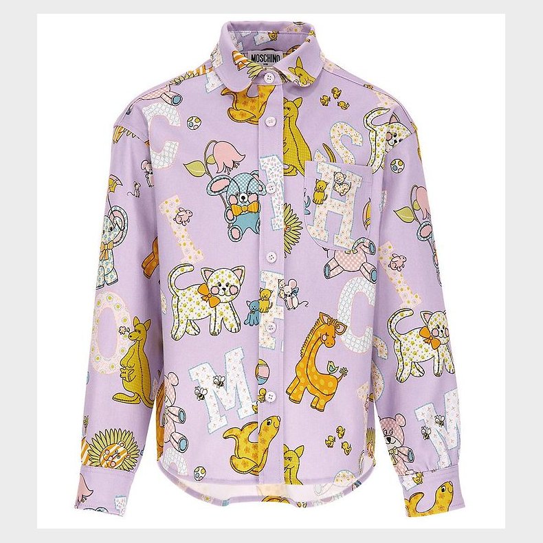 Moschino Skjorte - Lilla m. Print