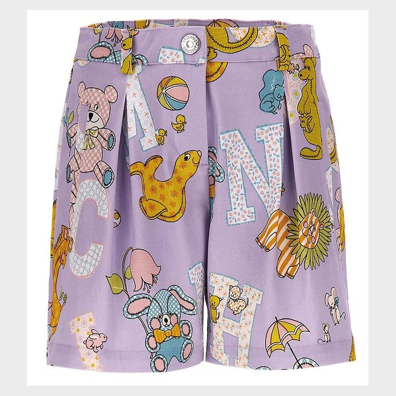 Moschino Shorts - Lilla m. Print