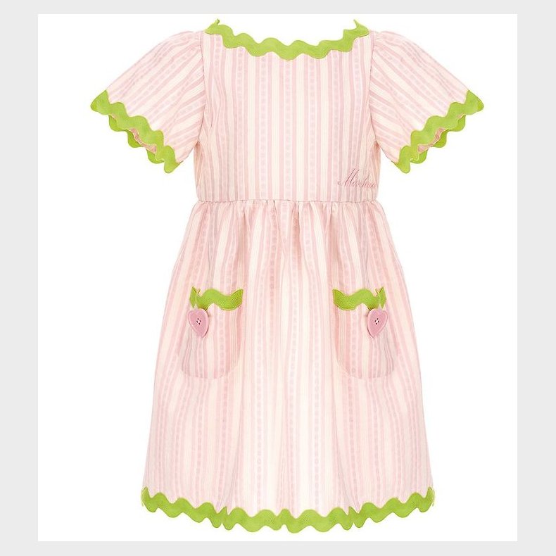 Moschino Kjole - Rosastribet/Neongrn