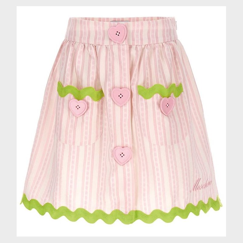 Moschino Nederdel - Rosastribet/Neongrn