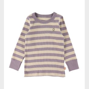 Katvig Bluse - Lilla/Beige Stribet