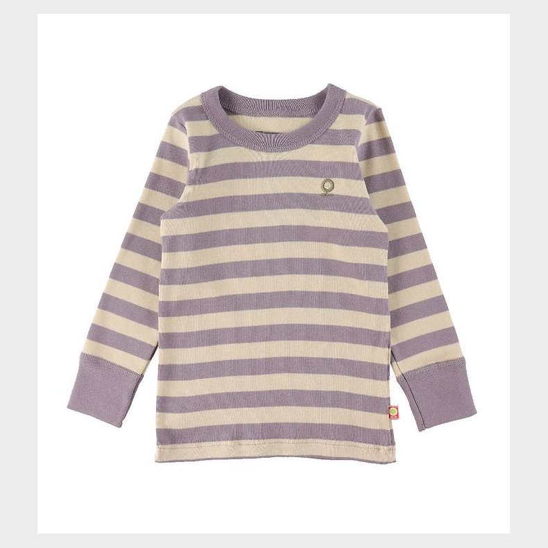 Katvig Bluse - Lilla/Beige Stribet