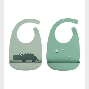 Done by Deer Hagesmk m. Lomme - 2-pak - Silikone - Croco Green