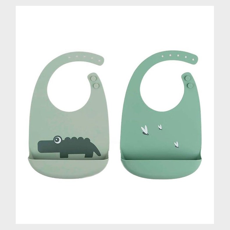 Done by Deer Hagesmk m. Lomme - 2-pak - Silikone - Croco Green