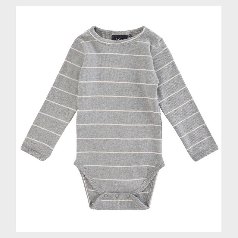 Sofie Schnoor Body l/ - Stribet - Grey Melange