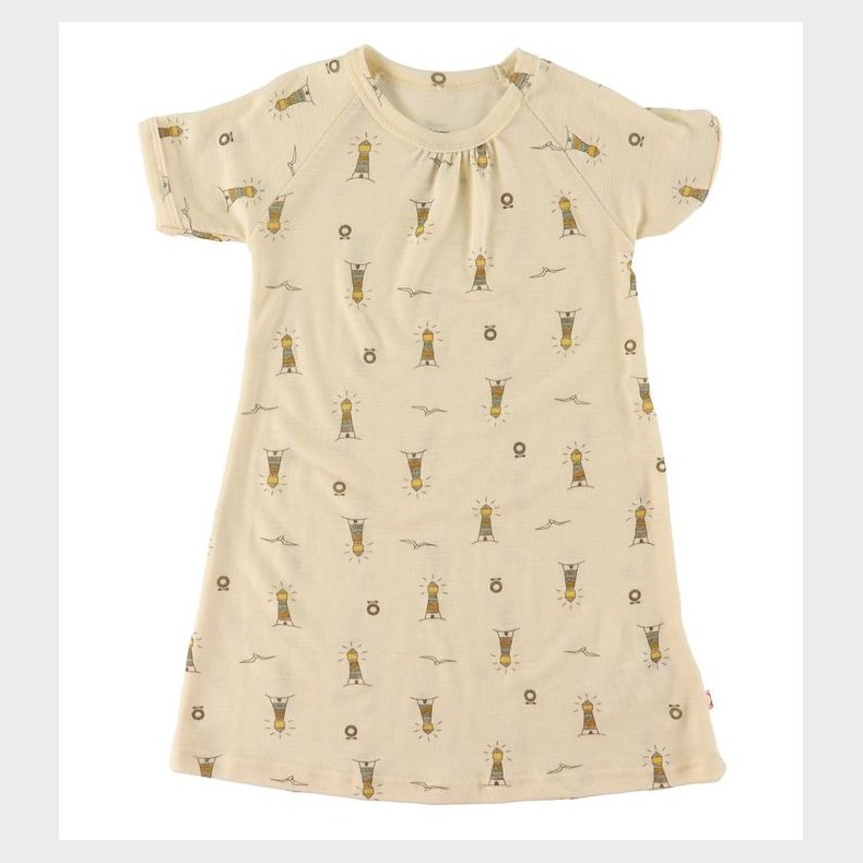 Katvig Kjole - Uld - Beige m. Fyrtrn