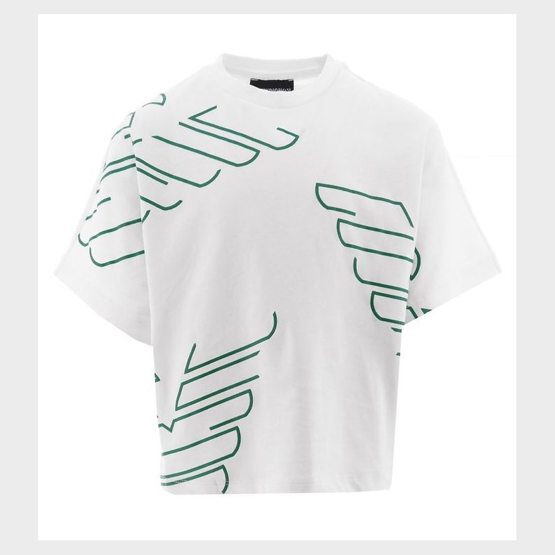 Emporio Armani T-shirt - Hvid m. Gr�n
