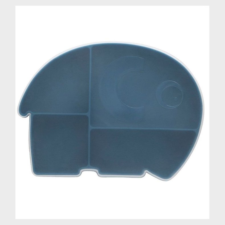 Sebra Tallerken m. Lg - Silikone - Fanto - Nordic Blue