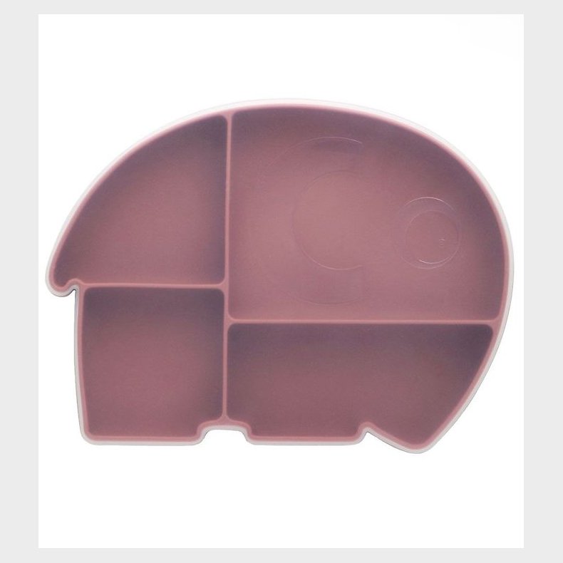 Sebra Tallerken m. Lg - Silikone - Fanto - Vintage Rose