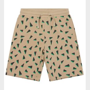 Stella McCartney Kids Sweatshorts - Beige/Sort m. Print