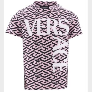 Versace T-shirt - Rosa/Sort m. Print